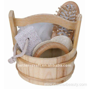 Natural wooden bath gift sets